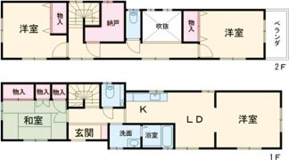 橋之町戸建の間取り画像
