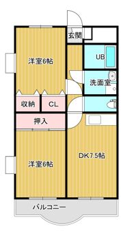 パークサイド早水 弐番館の間取り画像
