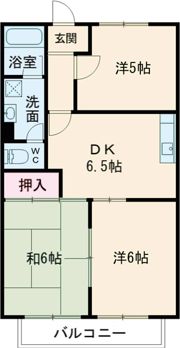 ハイステップ花田B棟の間取り画像