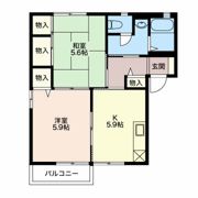 グランドディアス Dの間取り画像