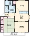 ファミールハイツこもりのDの間取り画像