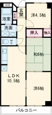 ライオンズマンション神戸水木通の間取り画像