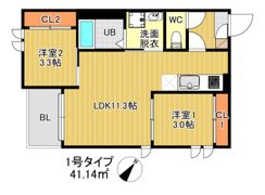 REGALEST 千早 テラスの間取り画像