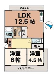 大沢マンションの間取り画像