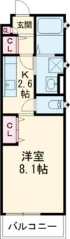 クリエオーレ長瀬の間取り画像