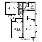 グリュック・ハーモニーA棟の間取り画像