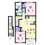 レスポワール Bの間取り画像