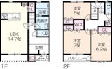 OA FLAT飾東 A棟の間取り画像