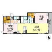 D Paina 宿河原6 Ⅱの間取り画像