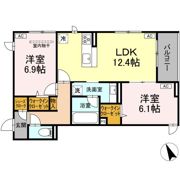 D Paina 宿河原6 Ⅱの間取り画像