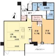 プレミスト天神赤坂タワー1909号室の間取り画像