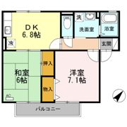 エスポワール大川田Ⅰの間取り画像