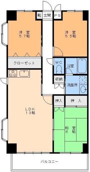 リビエール道後の間取り画像
