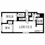 DPレジデンス山鼻(ディーピーレジデンスヤマハナ)の間取り画像