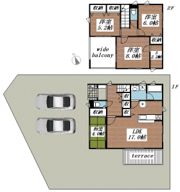 クレイドルガーデン加須市麦倉第1 1号棟の間取り画像