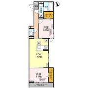 TORISIAS 東城南 A Aの間取り画像