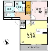 プレンティー引野 A棟の間取り画像