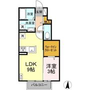 メゾンソレイユ中島西の間取り画像