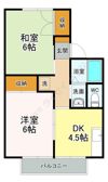 ハイツひるみFの間取り画像