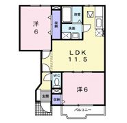 コーポ瀬萩Aの間取り画像