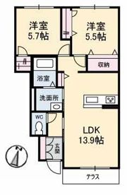 ベルブランシュ笹沖 A棟の間取り画像