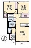 ベルブランシュ笹沖 A棟の間取り画像