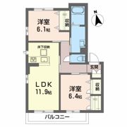 クレフォート貞山IIIの間取り画像