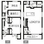 豊田市鴛鴨町上高根貸家の間取り画像