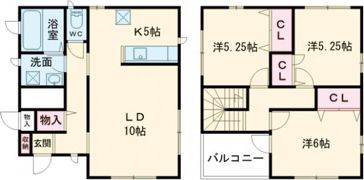 小針藤山貸家の間取り画像