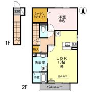あーばんはいつ神前Ⅱ（ｺｳｻﾞｷ）の間取り画像