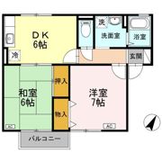 エスパシオ那賀川 B棟の間取り画像