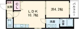 badge tomoi Est Ⅵの間取り画像