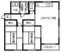 USマンションの間取り画像