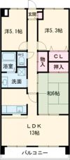 メルベーユの間取り画像
