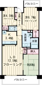 白壁パーク・ホームズの間取り画像