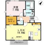 オッツαいなりの間取り画像