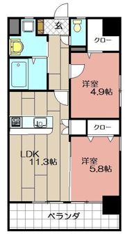 MDIグランデラブロ香春口の間取り画像