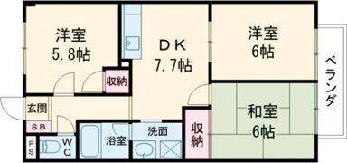 サラナフラットの間取り画像