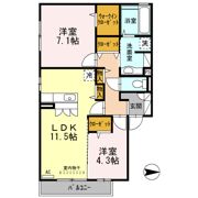 D-room青山 A棟の間取り画像