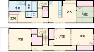 高岡市本丸町貸家の間取り画像