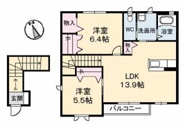 プリマヴィラ B棟の間取り画像