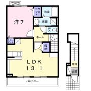 メゾンドキクチ東石岡の間取り画像