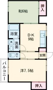 ハイツ西尾の間取り画像