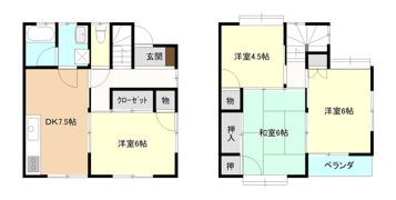 山口貸家の間取り画像
