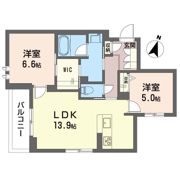 ルクセール タカバの間取り画像