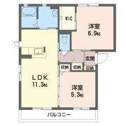 ニコ・アベニュー Bの間取り画像