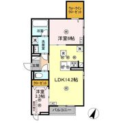 DーAxis旭 B棟の間取り画像