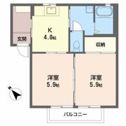 レジデンス新涯 B棟の間取り画像