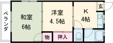 中越コーポの間取り画像