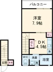 エクリュ竹松駅前の間取り画像